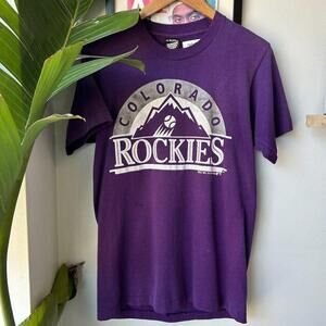 90S Colorado Rockies Baseball Mlb Shirt Purple